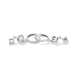 925 Silver Zirconium Drop Earrings Star Design Jewelry