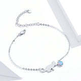925 Silver Opal Link Bracelet for Women