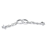925 Silver Square Zircon Drop Earrings Linear Fine Jewelry