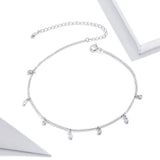 925 Silver Tassel Chain Anklet Bracelet for Women SCT018