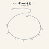 925 Silver Tassel Chain Anklet Bracelet for Women SCT018