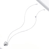 925 Sterling Silver Baby Panda Necklace Zircon Enamel Animal Charm Chain 17.71''