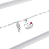 U CZ Love Letter Link Chain Bracelets 925 Sterling Silver Charm Jewelry