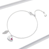 U CZ Love Letter Link Chain Bracelets 925 Sterling Silver Charm Jewelry
