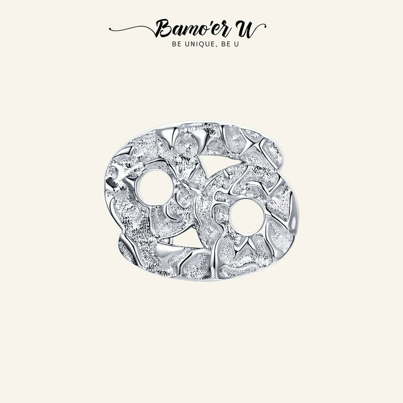 925 Sterling Silver Cancer Mono-Ear Stud Earrings for Women