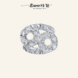925 Sterling Silver Cancer Mono-Ear Stud Earrings for Women