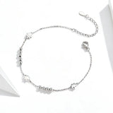 925 Sterling Silver Daisy Flower Chain Bracelet for Women