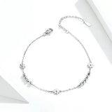 925 Sterling Silver Daisy Flower Chain Bracelet for Women