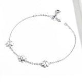 925 Sterling Silver Daisy Flower Link Bracelet for Women