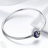 925 Silver CZ Moon & Star Bracelet S925 SCB080