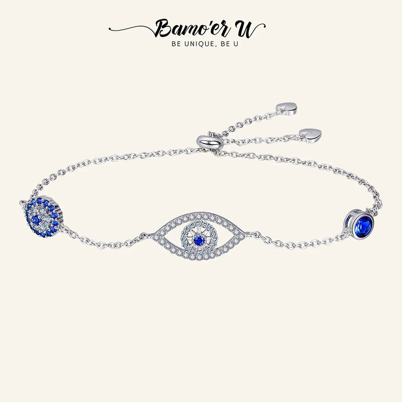 Sterling Silver Eyes Link Women Bracelets for Women Jewelry
