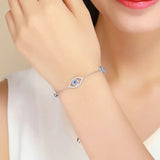 Sterling Silver Eyes Link Women Bracelets for Women Jewelry