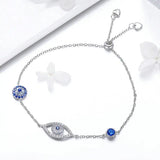 Sterling Silver Eyes Link Women Bracelets for Women Jewelry