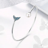 925 Sterling Silver Mermaid's Tail Cuff Bracelet
