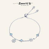 925 Silver Snowflake Women Bracelet Chain Link BSB001