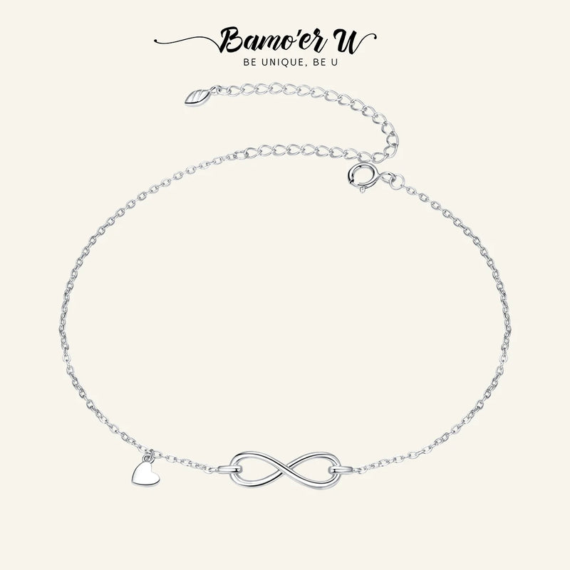 925 Silver Infinite Chain Anklet for Women SCT019