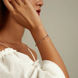 925 Silver Star Bracelet with CZ Pendant for Women
