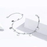 925 Silver Geometric Anklet Summer Foot Jewelry SCT011