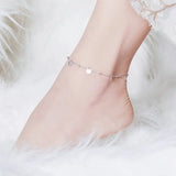 925 Silver Geometric Anklet Summer Foot Jewelry SCT011