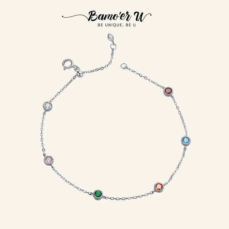 Colorful Summer Bracelet Sterling Silver for Girl SCB184