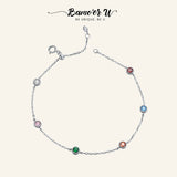 Colorful Summer Bracelet Sterling Silver for Girl SCB184