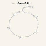 S925 Chain Bracelet Sterling Silver Loving Heart Link Bracelet