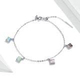 925 Silver Opal Stones Bracelet for Women