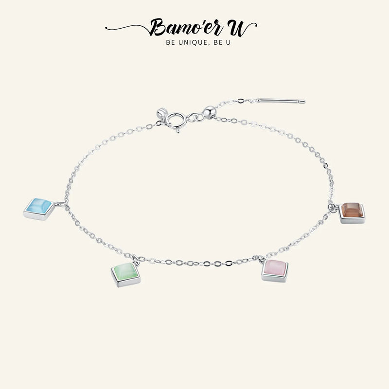 925 Silver Opal Stones Bracelet for Women