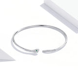 925 Silver Snake Bangle Bracelet Spirit Snake Jewelry Gift for Women SCB206