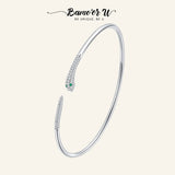 925 Silver Snake Bangle Bracelet Spirit Snake Jewelry Gift for Women SCB206