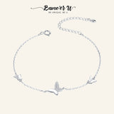 925 Silver Butterfly Chain Bracelet for Women SCB197