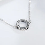 925 Silver Glittering Circle Chain Bracelet for Women SCB030