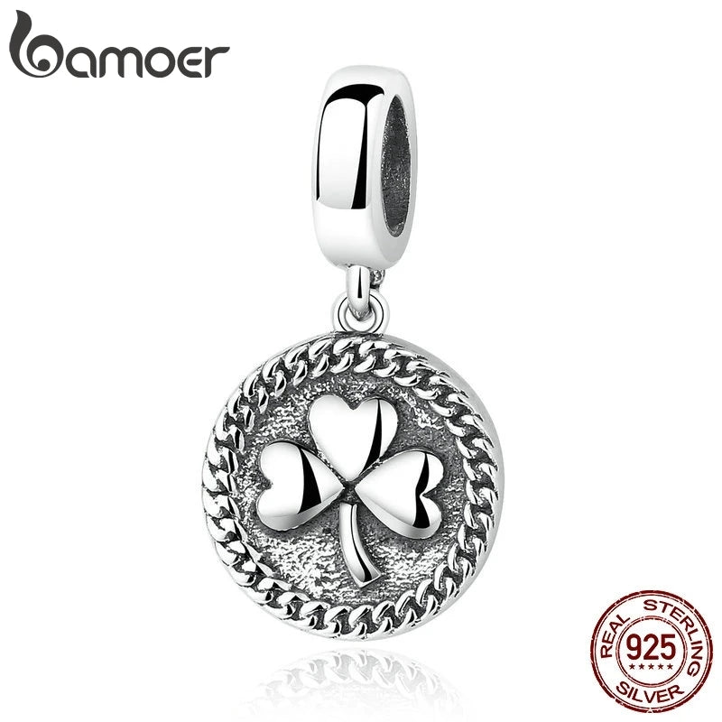 Vintage 925 Sterling Silver Clover Pendant for DIY Jewelry Making SCC039
