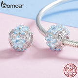 Winter Collection 925 Sterling Silver Snowflake CZ Charms for Bracelets