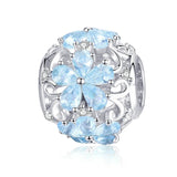 Winter Collection 925 Sterling Silver Snowflake CZ Charms for Bracelets