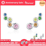 925 Silver Geometric Zircon Earrings Engagement Party Gift