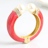 Gold Plated Crystal Bangle Bracelet