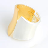 Elegant Silver Bangle Bracelet with Floral Design