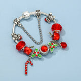 Christmas Pendant Bracelet with Tree Beads Charm - Christmas Jewelry Gift