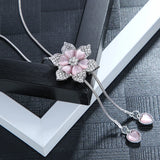 Romantic Flower Tassel Sweater Chain Necklace for Women