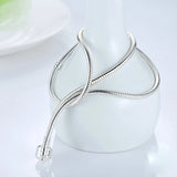 45CM Silver Charm Necklace Snake Chain Pendant Necklaces For Women DIY Jewelry G