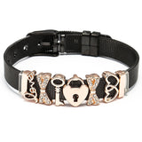 Heart to Heart Stainless Steel Beads Bracelets