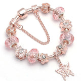 Vintage Silver Plated Crystal Charm Bracelet - Women's Fine Jewelry Gift