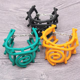 Boho Bangle Charm Bracelets Rubber Punk Jewelry