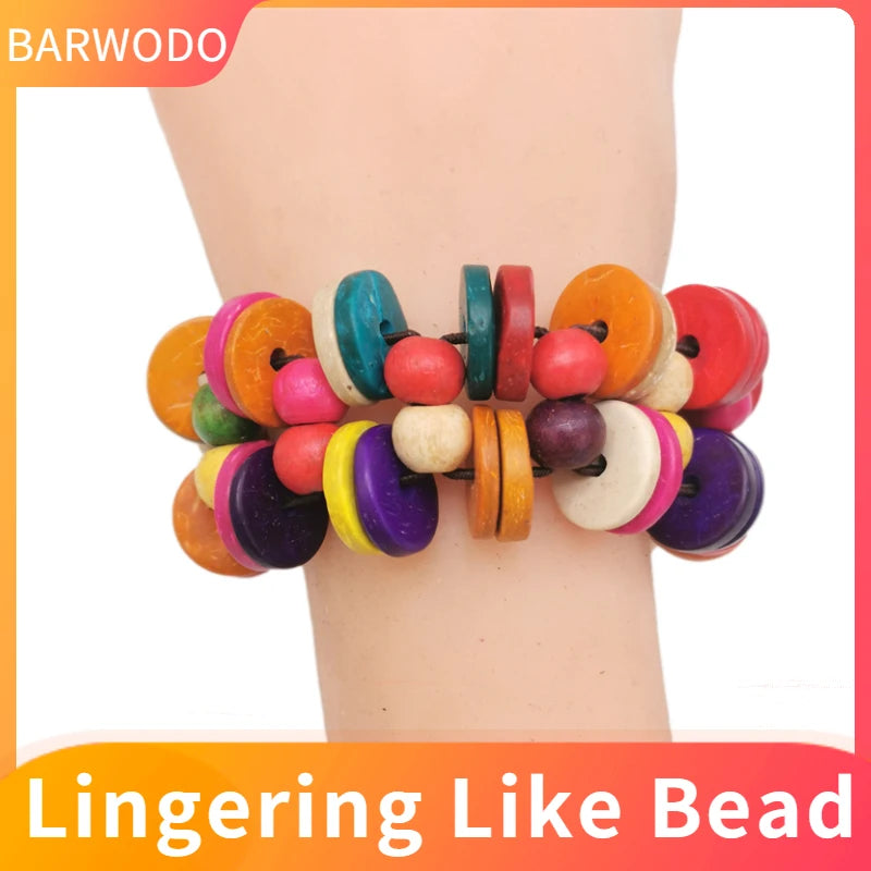 Boho Wood Beads Charm Bracelet Vintage Statement Bangle Party Gift