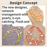 Layered Necklace Women Mesh Pearl Boho Gothic Jewelry