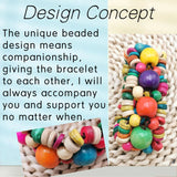 Women's Wood Bead Bracelet Boho Friendship Jewelry Gift