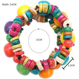 Women's Wood Bead Bracelet Boho Friendship Jewelry Gift
