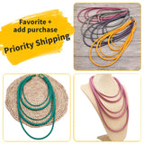 Long Rubber Chains Necklace Layered Statement Jewelry