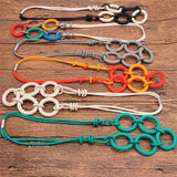 Round Pendant Necklaces Gothic Rubber Rope Party Bar Accessories Jewelry